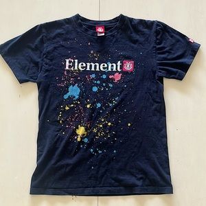 Element Skateboard T-Shirt Men's Medium Black Graphic Crew Neck Short Sleeve